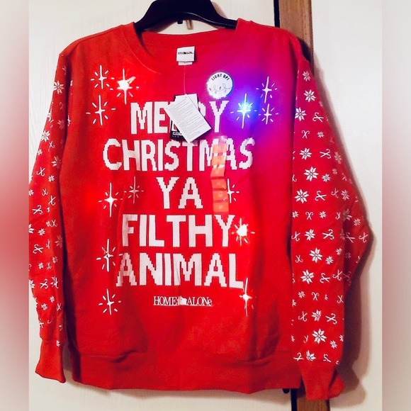 Lights Up Home Alone Unisex Sweater Red - NWT - HOST PICK - Picture 3 of 6